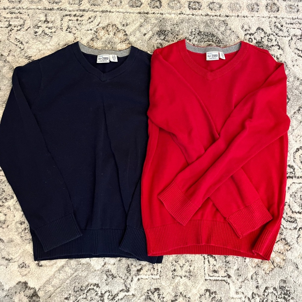 Children’s Place Boys Size Large 10/12 V-neck Sweater